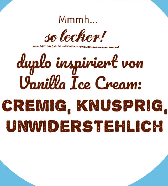 duplo inspiriert von Vanilla Ice Cream