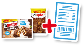 duplo Chocnut und hanuta Riegel - GRATIS TESTEN